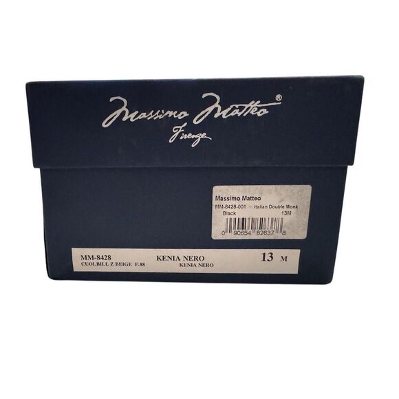 Massimo Matteo Men's Double Monk Strap Dress Shoes Black Size 13 M - Picture 11 of 12